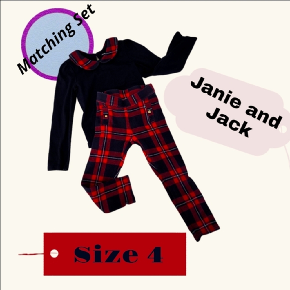 Janie and Jack Size 4 matching shirt and pants